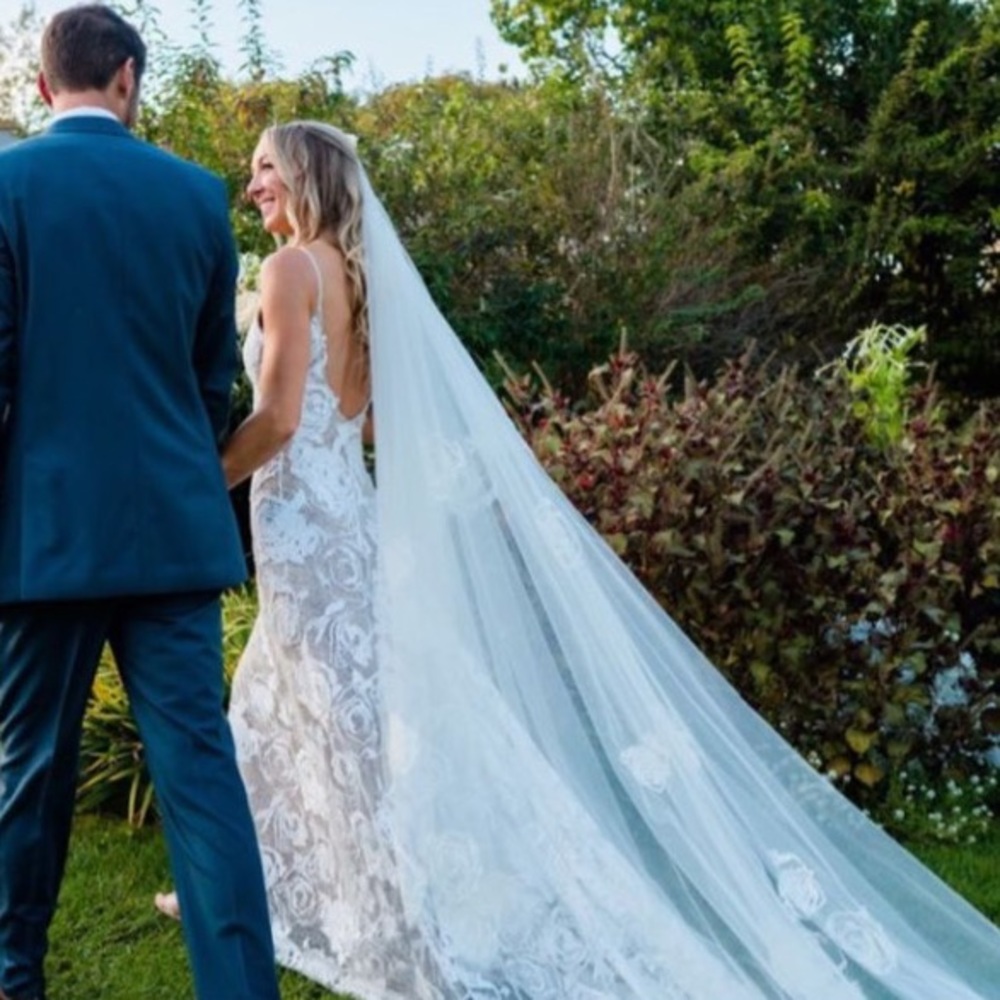 Grace Loves Lace rose embroidered veil